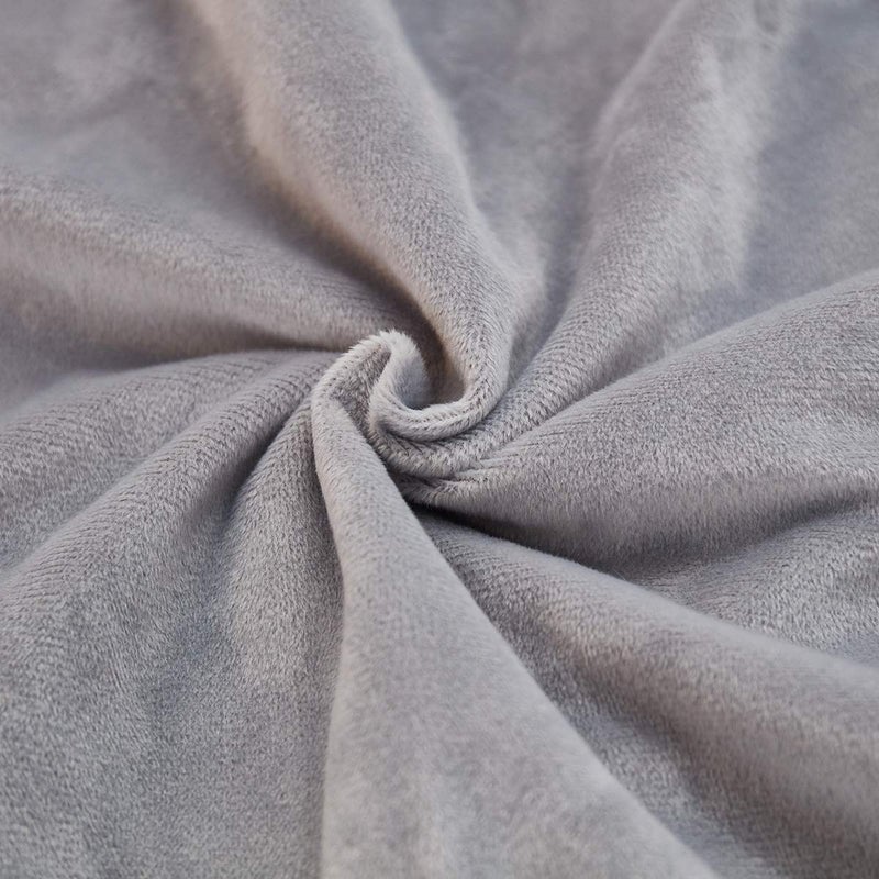 JAUXIO Diamond Pinch Pleated Crystal Velvet Pillowcases 2 Pack Solid Pintuck Throw Cushion Cover for Home Decor Hidden Zipper Closure (Light Grey, Standard) - Image 5
